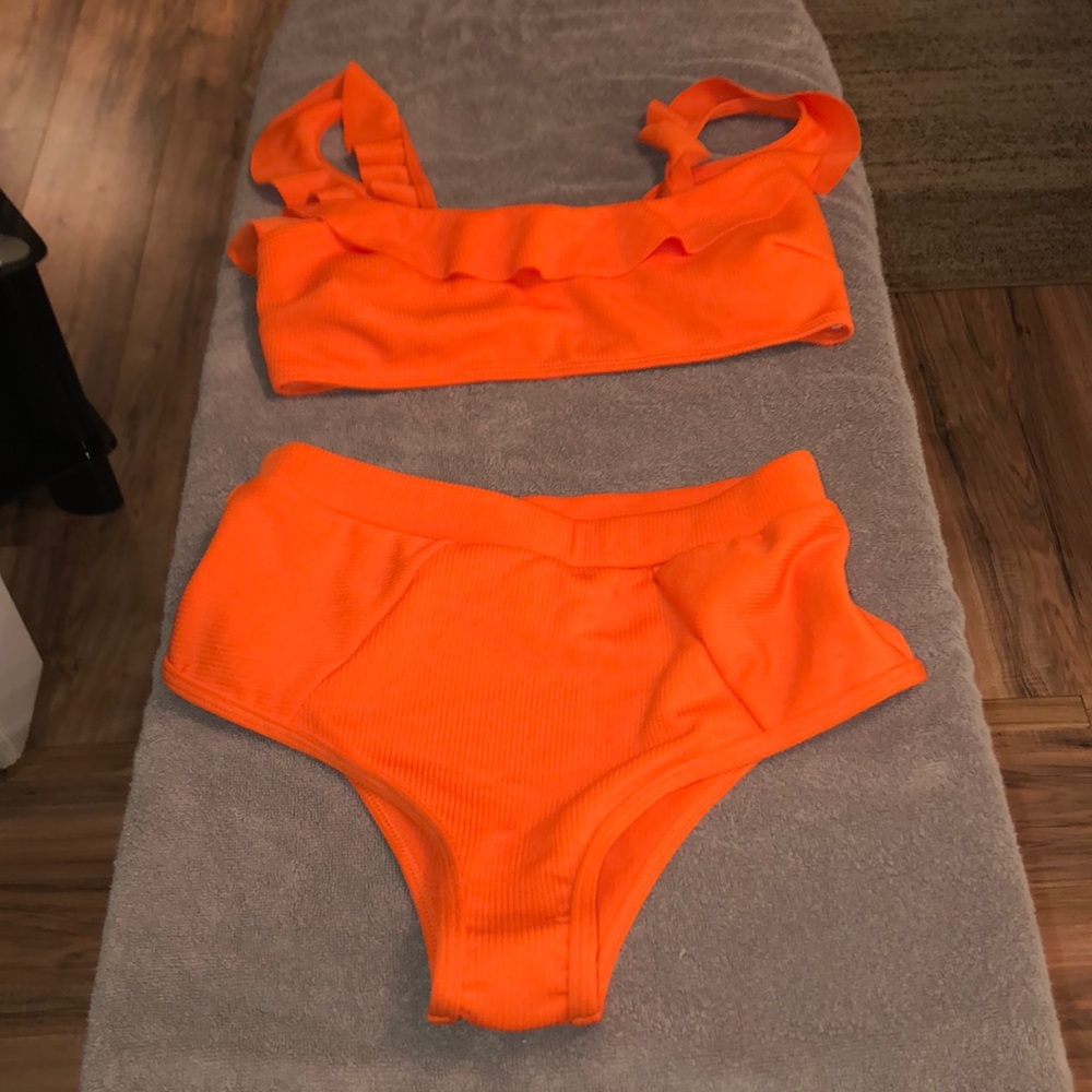 Orange bathing suit